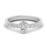Load image into Gallery viewer, U Prong Lab Diamond Engagement Ring 14K Gold
