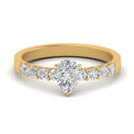 Load image into Gallery viewer, U Prong Lab Diamond Engagement Ring 14K Gold
