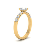 Load image into Gallery viewer, U Prong Lab Diamond Engagement Ring 14K Gold
