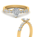 Load image into Gallery viewer, U Prong Lab Diamond Engagement Ring 14K Gold

