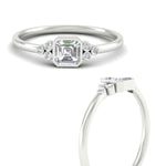 Load image into Gallery viewer, Bezel Set Lab Grown Diamond Engagement Ring With Diamond Accents