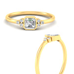Load image into Gallery viewer, Bezel Set Lab Grown Diamond Engagement Ring With Diamond Accents