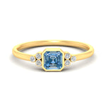 Load image into Gallery viewer, petite-bezel-set-asscher-cut-vivid-blue-engagement-ring-in-yellow-gold-fdenr9175asgvbluesleep-nl-yg.jpg
