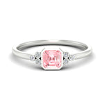 Load image into Gallery viewer, petite-bezel-set-asscher-cut-vivid-pink-engagement-ring-in-white-gold-fdenr9175asgvpinksleep-nl-wg.jpg