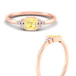 Load image into Gallery viewer, petite-bezel-set-asscher-cut-vivid-yellow-engagement-ring-in-rose-gold-fdenr9175asgvyellowangle3-nl-rg.jpg