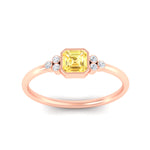 Load image into Gallery viewer, petite-bezel-set-asscher-cut-vivid-yellow-engagement-ring-in-rose-gold-fdenr9175asgvyellowangle5-nl-rg.jpg