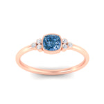 Load image into Gallery viewer, petite-bezel-set-cushion-cut-vivid-blue-engagement-ring-in-rose-gold-fdenr9175cugvblueangle5-nl-rg.jpg