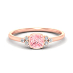 Load image into Gallery viewer, petite-bezel-set-cushion-cut-vivid-pink-engagement-ring-in-rose-gold-fdenr9175cugvpinksleep-nl-rg.jpg