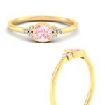 Load image into Gallery viewer, petite-bezel-set-cushion-cut-vivid-pink-engagement-ring-in-yellow-gold-fdenr9175cugvpinkangle3-nl-yg.jpg