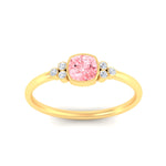 Load image into Gallery viewer, petite-bezel-set-cushion-cut-vivid-pink-engagement-ring-in-yellow-gold-fdenr9175cugvpinkangle5-nl-yg.jpg