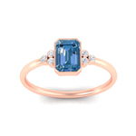 Load image into Gallery viewer, petite-bezel-set-emerald-cut-vivid-blue-engagement-ring-in-rose-gold-fdenr9175emgvblueangle5-nl-rg.jpg