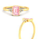 Load image into Gallery viewer, petite-bezel-set-emerald-cut-vivid-pink-engagement-ring-in-yellow-gold-fdenr9175emgvpinkangle3-nl-yg.jpg