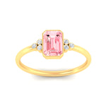 Load image into Gallery viewer, petite-bezel-set-emerald-cut-vivid-pink-engagement-ring-in-yellow-gold-fdenr9175emgvpinkangle5-nl-yg.jpg