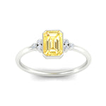 Load image into Gallery viewer, petite-bezel-set-emerald-cut-vivid-yellow-engagement-ring-in-white-gold-fdenr9175emgvyellowangle5-nl-wg.jpg