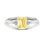 Load image into Gallery viewer, petite-bezel-set-emerald-cut-vivid-yellow-engagement-ring-in-white-gold-fdenr9175emgvyellowsleep-nl-wg.jpg