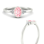 Load image into Gallery viewer, petite-bezel-set-oval-shaped-vivid-pink-engagement-ring-in-white-gold-fdenr9175ovgvpinkangle3-nl-wg.jpg
