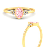 Load image into Gallery viewer, petite-bezel-set-oval-shaped-vivid-pink-engagement-ring-in-yellow-gold-fdenr9175ovgvpinkangle3-nl-yg.jpg