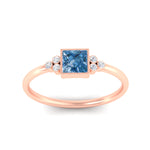 Load image into Gallery viewer, petite-bezel-set-princess-cut-vivid-blue-engagement-ring-in-rose-gold-fdenr9175prgvblueangle5-nl-rg.jpg