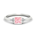Load image into Gallery viewer, petite-bezel-set-princess-cut-vivid-pink-engagement-ring-in-white-gold-fdenr9175prgvpinksleep-nl-wg.jpg