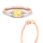 Load image into Gallery viewer, petite-bezel-set-princess-cut-vivid-yellow-engagement-ring-in-rose-gold-fdenr9175prgvyellowangle3-nl-rg.jpg