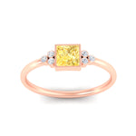 Load image into Gallery viewer, petite-bezel-set-princess-cut-vivid-yellow-engagement-ring-in-rose-gold-fdenr9175prgvyellowangle5-nl-rg.jpg