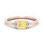 Load image into Gallery viewer, petite-bezel-set-princess-cut-vivid-yellow-engagement-ring-in-rose-gold-fdenr9175prgvyellowsleep-nl-rg.jpg