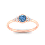 Load image into Gallery viewer, petite-bezel-set-round-cut-vivid-blue-engagement-ring-in-rose-gold-fdenr9175rogvblueangle5-nl-rg.jpg