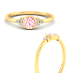 Load image into Gallery viewer, petite-bezel-set-round-cut-vivid-pink-engagement-ring-in-yellow-gold-fdenr9175rogvpinkangle3-nl-yg.jpg