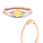 Load image into Gallery viewer, petite-bezel-set-round-cut-vivid-yellow-engagement-ring-in-rose-gold-fdenr9175rogvyellowangle3-nl-rg.jpg