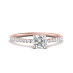 Load image into Gallery viewer, 0.50- 5 Carat Lab Grown Petite Pave Engagement Ring IGI Certified 14K Gold
