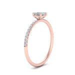 Load image into Gallery viewer, 0.50- 5 Carat Lab Grown Petite Pave Engagement Ring IGI Certified 14K Gold
