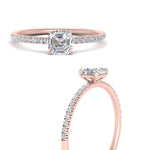 Load image into Gallery viewer, 0.50- 5 Carat Lab Grown Petite Pave Engagement Ring IGI Certified 14K Gold
