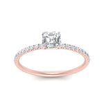 Load image into Gallery viewer, 0.50- 5 Carat Lab Grown Petite Pave Engagement Ring IGI Certified 14K Gold
