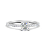 Load image into Gallery viewer, 0.50- 5 Carat Lab Grown Petite Pave Engagement Ring IGI Certified 14K Gold
