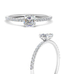 Load image into Gallery viewer, 0.50- 5 Carat Lab Grown Petite Pave Engagement Ring IGI Certified 14K Gold
