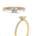 Load image into Gallery viewer, 0.50- 5 Carat Lab Grown Petite Pave Engagement Ring IGI Certified 14K Gold
