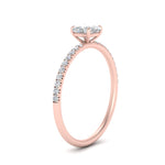 Load image into Gallery viewer, 0.50- 5 Carat Lab Grown Petite Pave Engagement Ring IGI Certified 14K Gold
