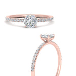 Load image into Gallery viewer, 0.50- 5 Carat Lab Grown Petite Pave Engagement Ring IGI Certified 14K Gold
