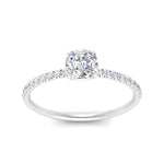 Load image into Gallery viewer, 0.50- 5 Carat Lab Grown Petite Pave Engagement Ring IGI Certified 14K Gold
