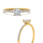 Load image into Gallery viewer, 0.50- 5 Carat Lab Grown Petite Pave Engagement Ring IGI Certified 14K Gold
