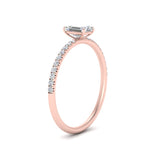 Load image into Gallery viewer, 0.50- 5 Carat Lab Grown Petite Pave Engagement Ring IGI Certified 14K Gold
