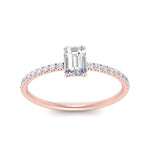 Load image into Gallery viewer, 0.50- 5 Carat Lab Grown Petite Pave Engagement Ring IGI Certified 14K Gold

