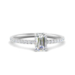 Load image into Gallery viewer, 0.50- 5 Carat Lab Grown Petite Pave Engagement Ring IGI Certified 14K Gold
