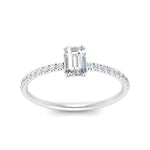 Load image into Gallery viewer, 0.50- 5 Carat Lab Grown Petite Pave Engagement Ring IGI Certified 14K Gold
