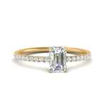 Load image into Gallery viewer, 0.50- 5 Carat Lab Grown Petite Pave Engagement Ring IGI Certified 14K Gold
