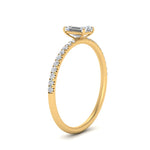 Load image into Gallery viewer, 0.50- 5 Carat Lab Grown Petite Pave Engagement Ring IGI Certified 14K Gold
