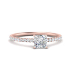Load image into Gallery viewer, 0.50 To 5 Carat Pave Petite Engagement Ring Lab Diamond IGI Certified 14K Gold
