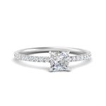 Load image into Gallery viewer, 0.50 To 5 Carat Pave Petite Engagement Ring Lab Diamond IGI Certified 14K Gold

