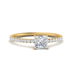 Load image into Gallery viewer, 0.50 To 5 Carat Pave Petite Engagement Ring Lab Diamond IGI Certified 14K Gold
