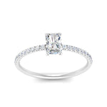 Load image into Gallery viewer, 0.50 To 5 Carat Pave Petite Engagement Ring Lab Diamond IGI Certified 14K Gold
